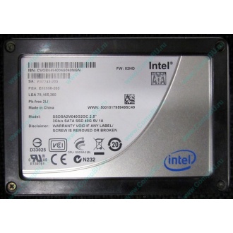 Нерабочий SSD 40Gb Intel SSDSA2M040G2GC 2.5" FW:02HD SA: E87243-203 (Королев)