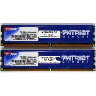 Память 1Gb (2x512Mb) DDR2 Patriot PSD251253381H pc4200 533MHz (Королев)